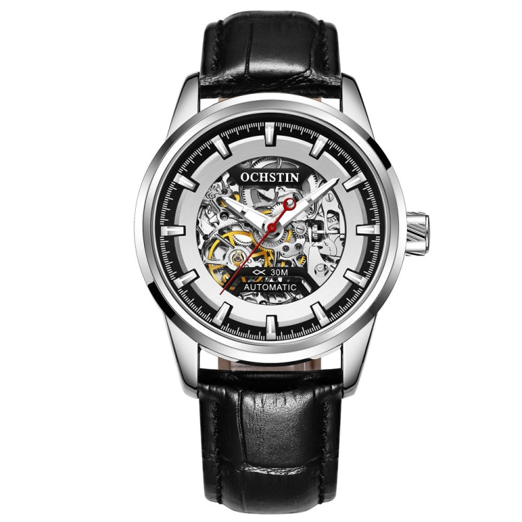 Orologio meccanico uomo automatico con cinturino in pelle
