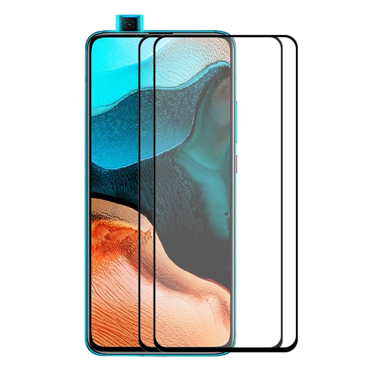 2 PZ ENKAY Hat-Prince Full Glue 0.26mm 9H 2.5D Pellicola a copertura totale in vetro temperato, For Xiaomi Redmi K30/K30 Pro, For Xiaomi Redmi Note 9/Note 9 Pro