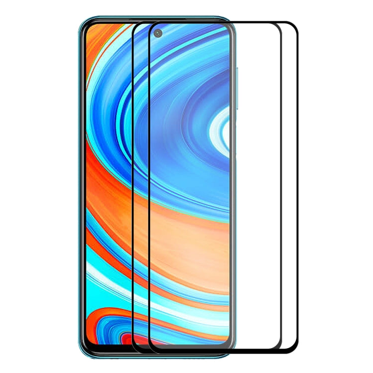 2 PZ ENKAY Hat-Prince Full Glue 0.26mm 9H 2.5D Pellicola a copertura totale in vetro temperato, For Xiaomi Redmi K30/K30 Pro, For Xiaomi Redmi Note 9/Note 9 Pro