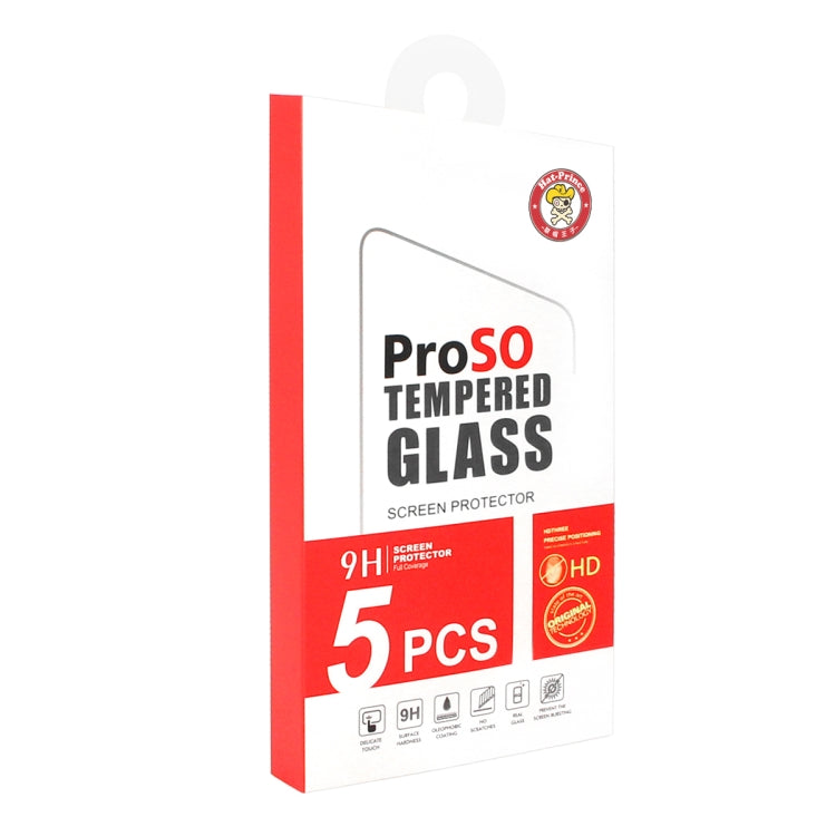 5 PZ ENKAY Hat-Prince Full Glue 0.26mm 9H 2.5D Pellicola a copertura totale in vetro temperato, For Xiaomi Redmi K30/K30 Pro, For Xiaomi Redmi Note 9/Note 9 Pro