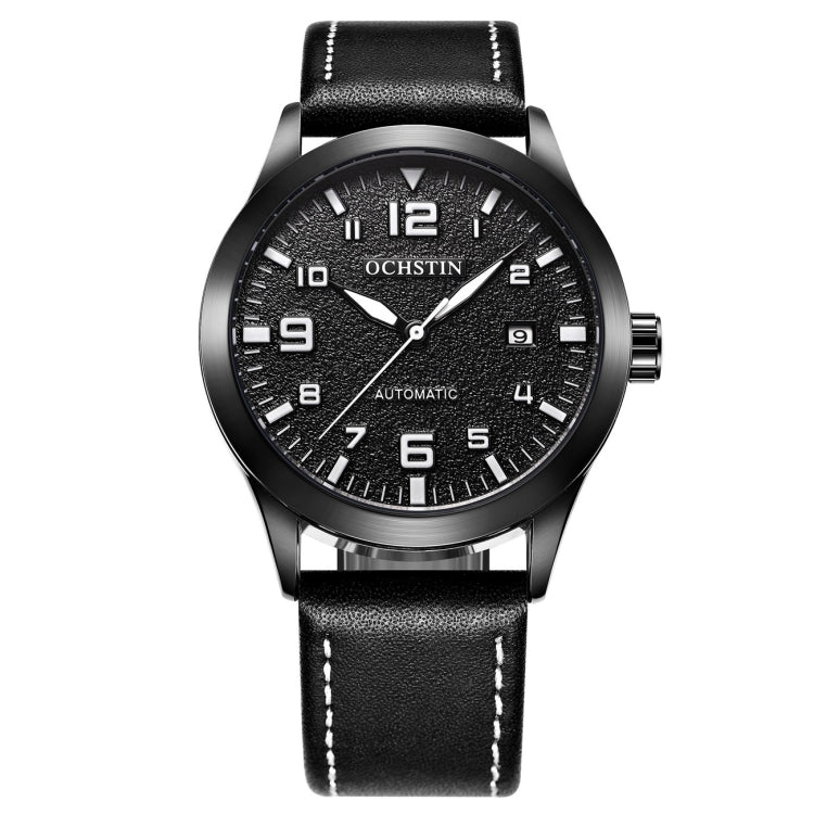 Orologio meccanico uomo con calendario e cinturino in pelle