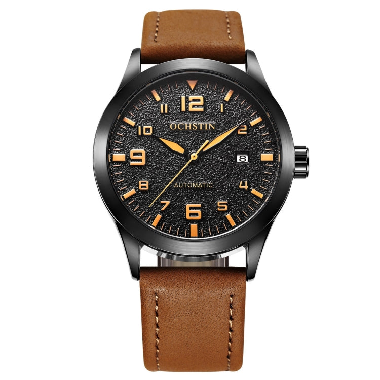 Orologio meccanico uomo con calendario e cinturino in pelle
