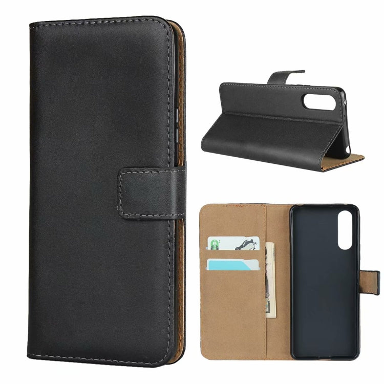 Per Sony Xperia 10 II fondina orizzontale in pelle con chiusura magnetica e staffa e slot per schede e portafoglio