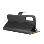 Per Sony Xperia 10 II fondina orizzontale in pelle con chiusura magnetica e staffa e slot per schede e portafoglio