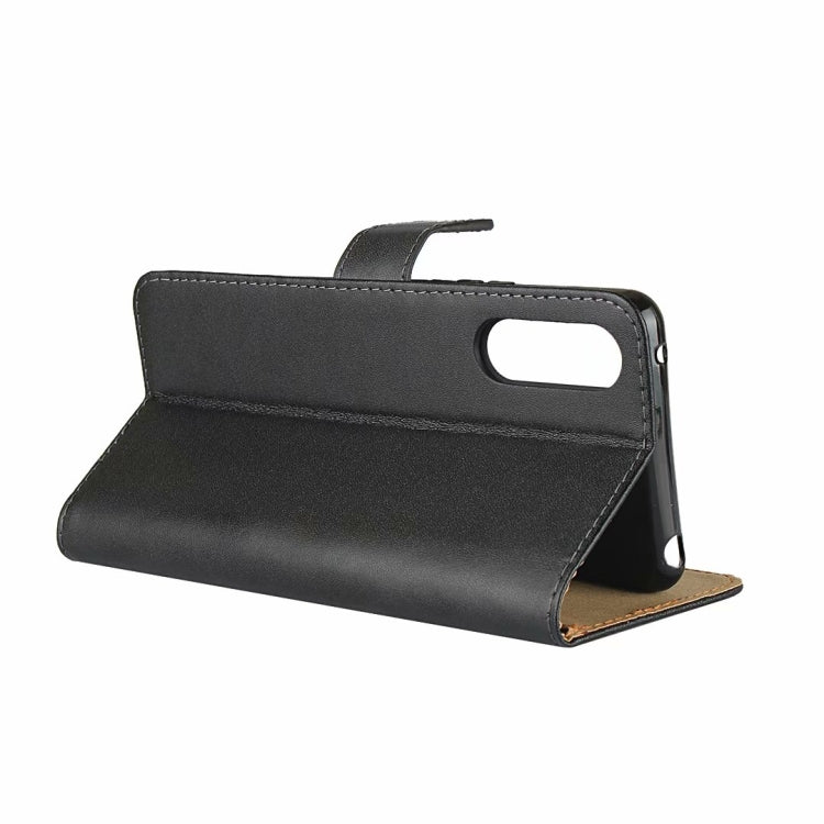 Per Sony Xperia 10 II fondina orizzontale in pelle con chiusura magnetica e staffa e slot per schede e portafoglio