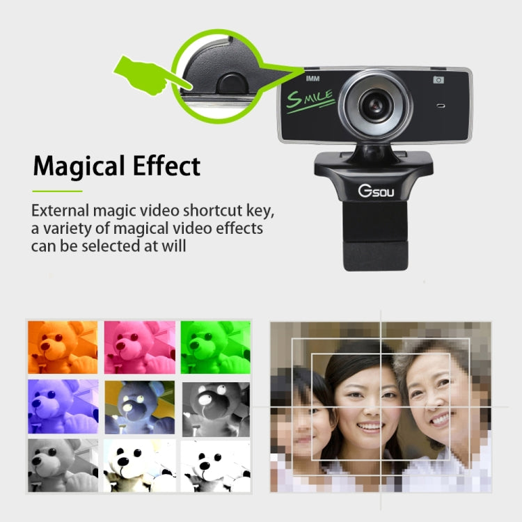 Webcam HD USB con microfono integrato e cancellazione rumore