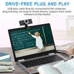 Webcam HD USB con microfono integrato e cancellazione rumore