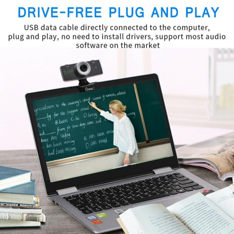 Webcam HD USB con microfono integrato e cancellazione rumore
