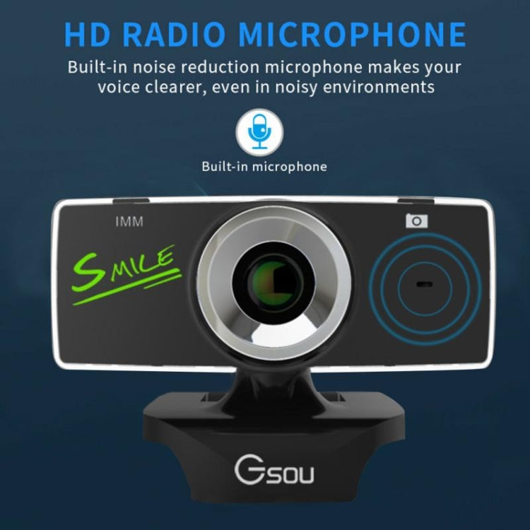 Webcam HD USB con microfono integrato e cancellazione rumore