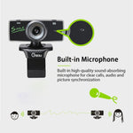 Webcam HD USB con microfono integrato e cancellazione rumore
