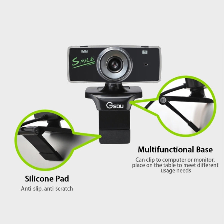 Webcam HD USB con microfono integrato e cancellazione rumore