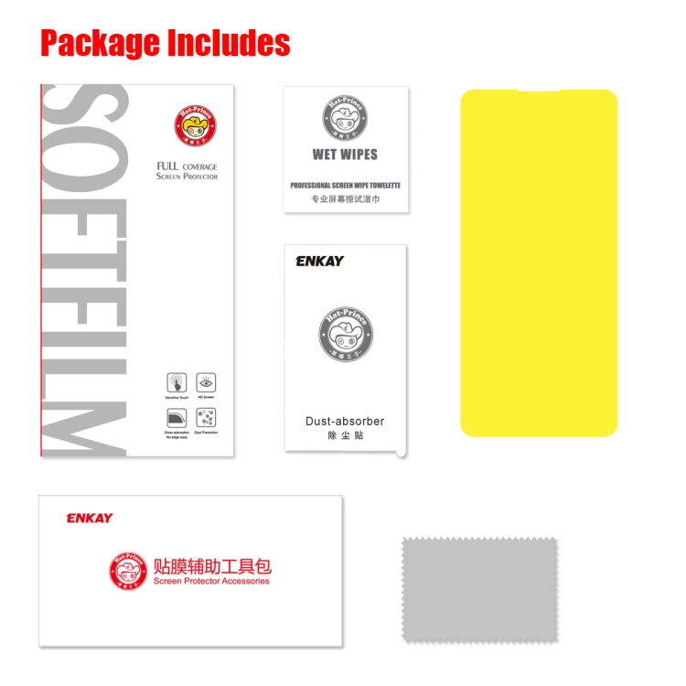 ENKAY Hat-Prince 0.1mm 3D Full Screen Protector Pellicola idrogel antideflagrante, For OnePlus 8, For One Plus 8 Pro, For Huawei P40 Pro, For Huawei P40, For Xiaomi Mi 10 / Mi 10 Pro