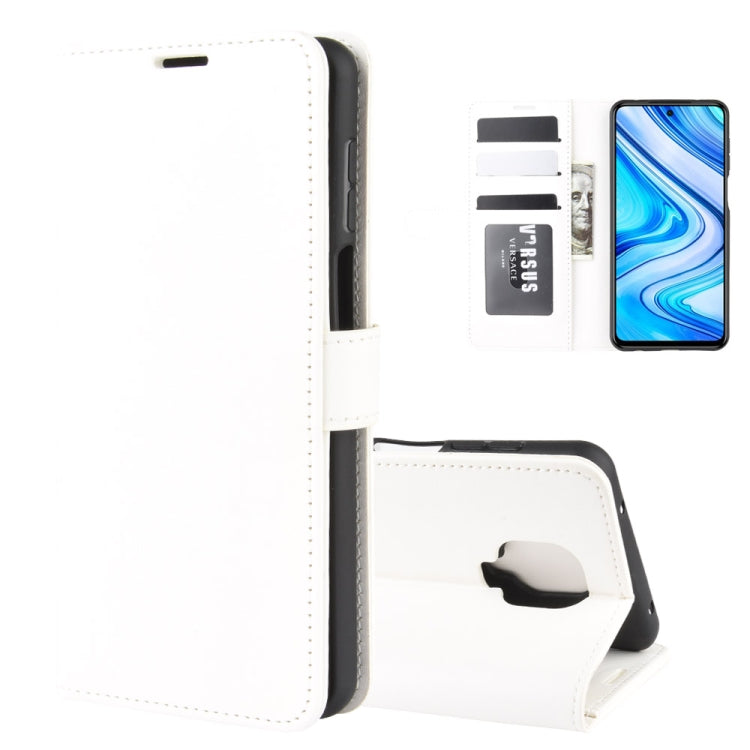 Per Xiaomi Redmi Note 9 Pro R64 Texture Custodia in pelle a vibrazione singola orizzontale con supporto e slot per schede e portafoglio e cornice per foto, For Xiaomi Redmi Note 9 Pro