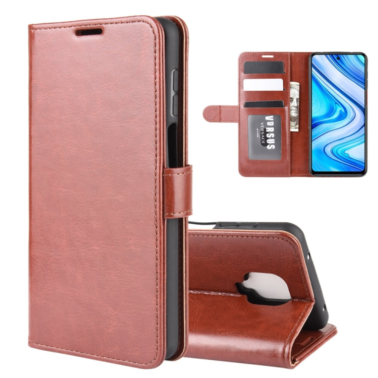 Per Xiaomi Redmi Note 9 Pro R64 Texture Custodia in pelle a vibrazione singola orizzontale con supporto e slot per schede e portafoglio e cornice per foto, For Xiaomi Redmi Note 9 Pro