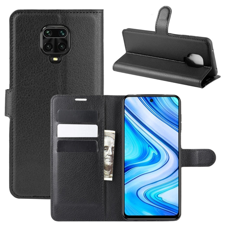Per Xiaomi Redmi Note 9 Pro/Note 9S/Note 9 Pro Max Litchi Texture Custodia protettiva a vibrazione orizzontale con supporto e slot per schede e portafoglio, For Redmi Note 9 Pro