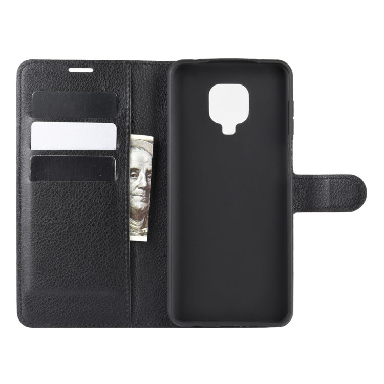 Per Xiaomi Redmi Note 9 Pro/Note 9S/Note 9 Pro Max Litchi Texture Custodia protettiva a vibrazione orizzontale con supporto e slot per schede e portafoglio, For Redmi Note 9 Pro