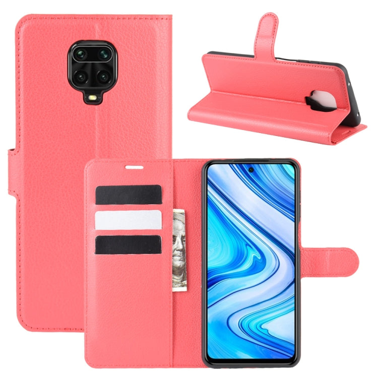 Per Xiaomi Redmi Note 9 Pro/Note 9S/Note 9 Pro Max Litchi Texture Custodia protettiva a vibrazione orizzontale con supporto e slot per schede e portafoglio, For Redmi Note 9 Pro