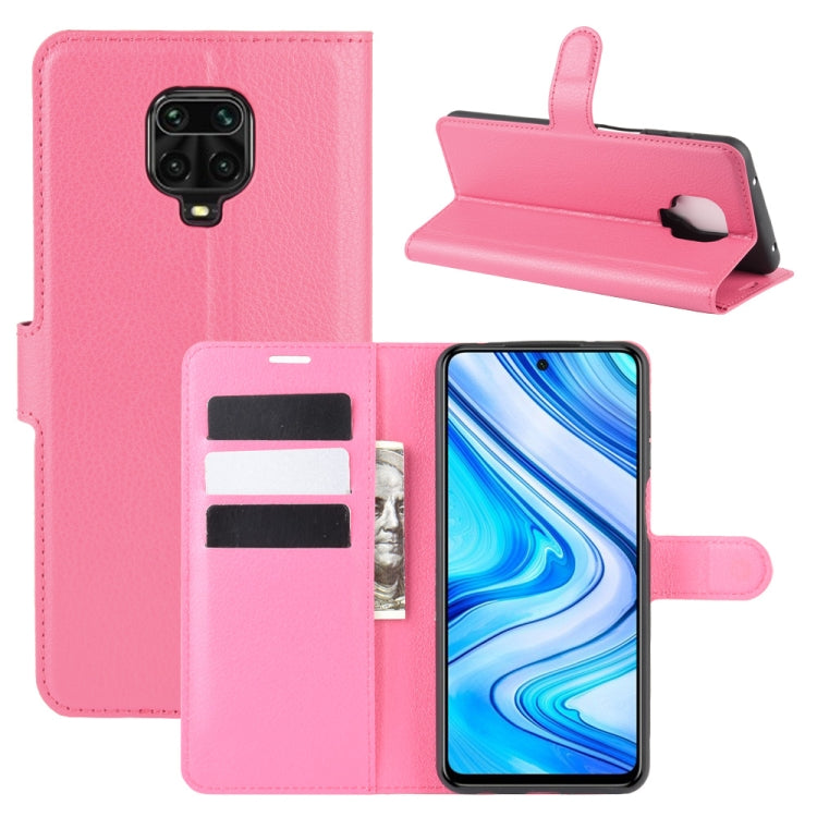 Per Xiaomi Redmi Note 9 Pro/Note 9S/Note 9 Pro Max Litchi Texture Custodia protettiva a vibrazione orizzontale con supporto e slot per schede e portafoglio, For Redmi Note 9 Pro