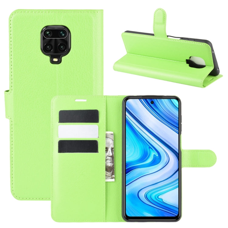 Per Xiaomi Redmi Note 9 Pro/Note 9S/Note 9 Pro Max Litchi Texture Custodia protettiva a vibrazione orizzontale con supporto e slot per schede e portafoglio, For Redmi Note 9 Pro