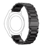 22mm per Huawei Watch GT2e GT2 46mm Tre cinturini in acciaio inossidabile con fibbia piatta
