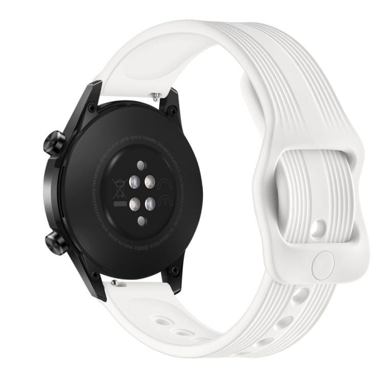 20mm per Huawei Watch GT2 42mm / Galaxy Watch Active 2 / Huami GTS/GTR 42MM cinturino in silicone con fibbia giapponese