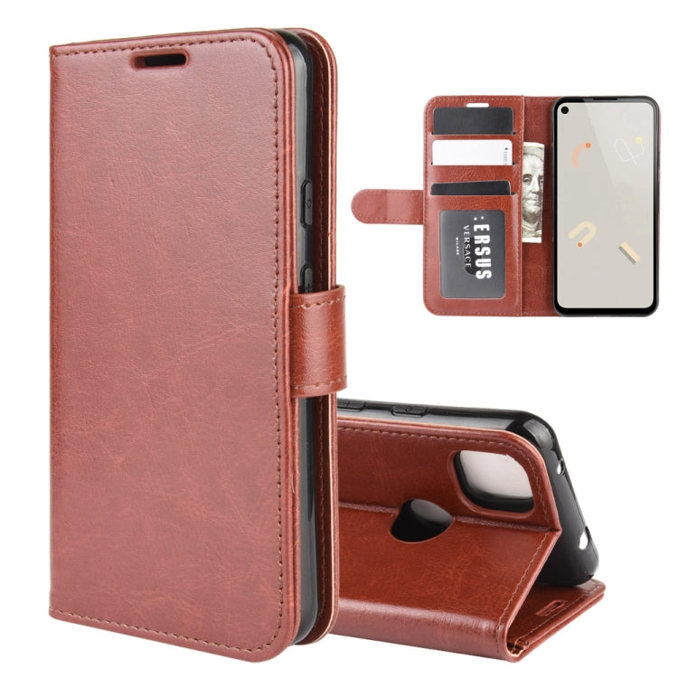 Per Google Pixel 4A R64 Texture Custodia protettiva a vibrazione orizzontale singola con supporto e slot per schede e portafoglio e cornice per foto, For Google Pixel 4A