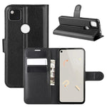 Per Google Pixel 4a Litchi Texture Custodia protettiva a vibrazione orizzontale con supporto, slot per schede e portafoglio, For Google Pixel 4a