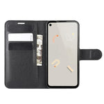 Per Google Pixel 4a Litchi Texture Custodia protettiva a vibrazione orizzontale con supporto, slot per schede e portafoglio, For Google Pixel 4a