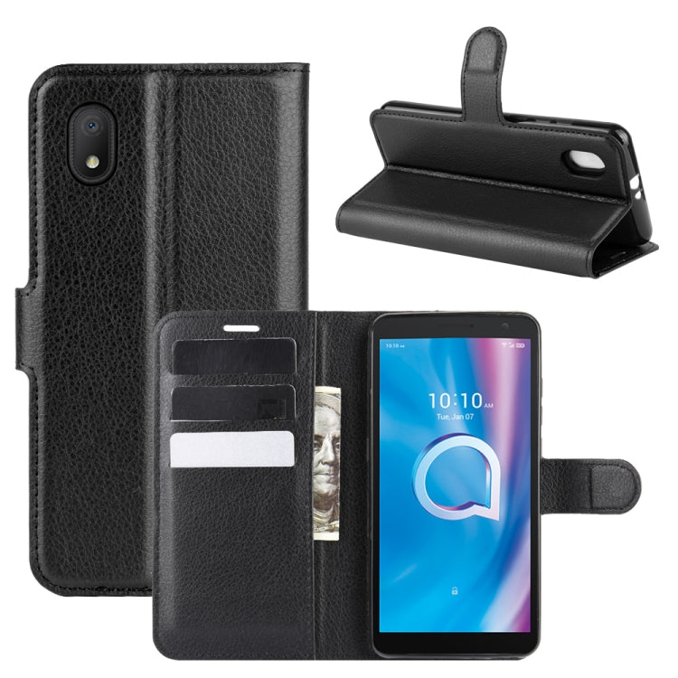 Per alcatel 1B (2020) Custodia protettiva a vibrazione orizzontale Litchi Texture con supporto e slot per schede e portafoglio, For alcatel 1B (2020)