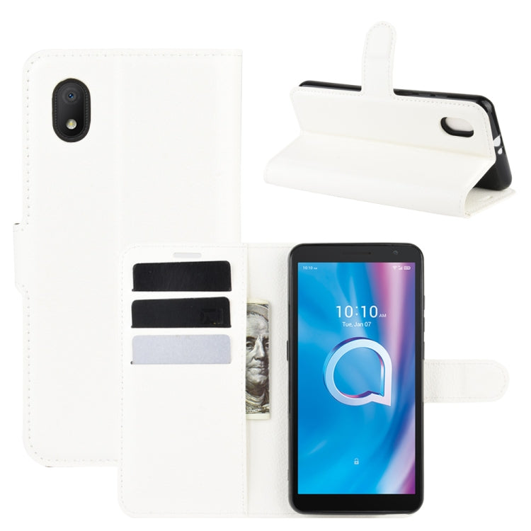 Per alcatel 1B (2020) Custodia protettiva a vibrazione orizzontale Litchi Texture con supporto e slot per schede e portafoglio, For alcatel 1B (2020)