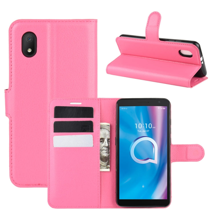 Per alcatel 1B (2020) Custodia protettiva a vibrazione orizzontale Litchi Texture con supporto e slot per schede e portafoglio, For alcatel 1B (2020)