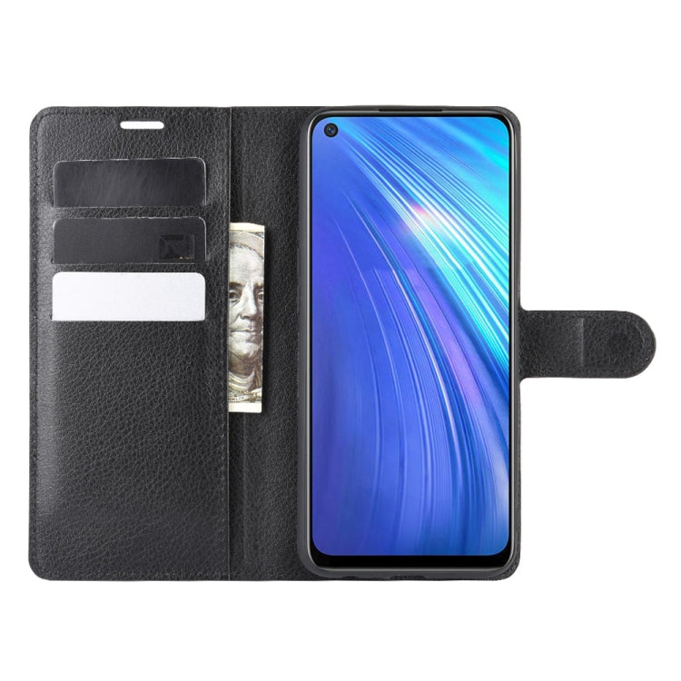 Per OPPO Realme 6 Litchi Texture Custodia protettiva a vibrazione orizzontale con supporto e slot per schede e portafoglio, For OPPO Realme 6, For OPPO  Realme 6