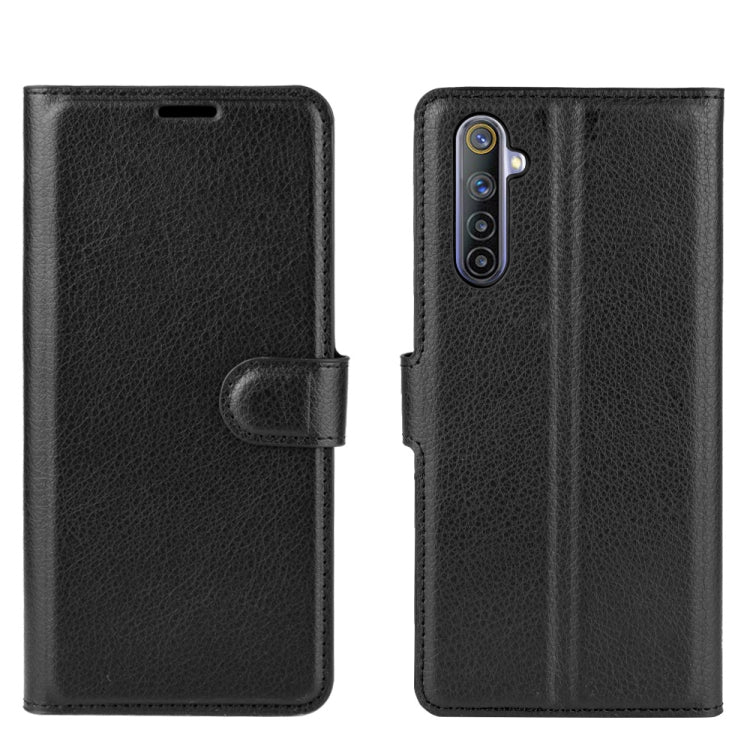Per OPPO Realme 6 Litchi Texture Custodia protettiva a vibrazione orizzontale con supporto e slot per schede e portafoglio, For OPPO Realme 6, For OPPO  Realme 6