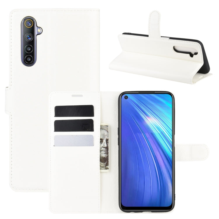 Per OPPO Realme 6 Litchi Texture Custodia protettiva a vibrazione orizzontale con supporto e slot per schede e portafoglio, For OPPO Realme 6, For OPPO  Realme 6