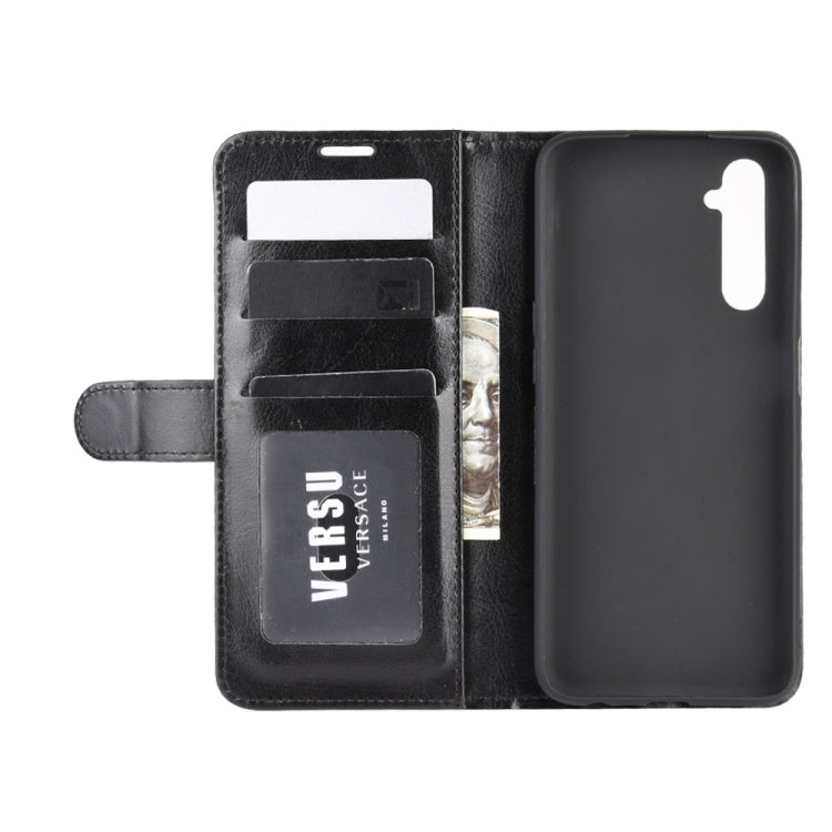 Per OPPO Realme 6 R64 Texture Custodia protettiva a vibrazione orizzontale singola con supporto e slot per schede e portafoglio e cornice per foto, For OPPO Realme 6