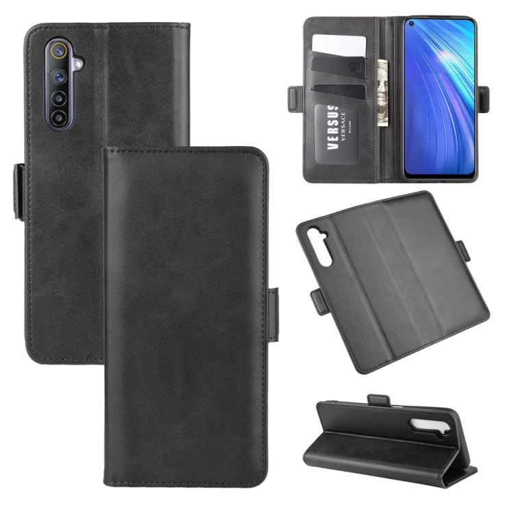 Per OPPO Realme 6 Custodia in pelle a vibrazione orizzontale con fibbia magnetica a doppio lato con supporto e slot per schede e portafoglio, For OPPO Realme 6