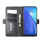 Per OPPO Realme 6 Custodia in pelle a vibrazione orizzontale con fibbia magnetica a doppio lato con supporto e slot per schede e portafoglio, For OPPO Realme 6