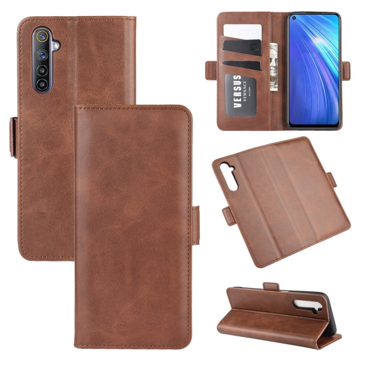 Per OPPO Realme 6 Custodia in pelle a vibrazione orizzontale con fibbia magnetica a doppio lato con supporto e slot per schede e portafoglio, For OPPO Realme 6