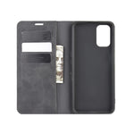 Per OPPO A72 Custodia in pelle con ventosa magnetica per affari retro-pelle con supporto e slot per carte e portafoglio, For OPPO A72