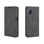 Per OPPO A72 Custodia in pelle con ventosa magnetica per affari retro-pelle con supporto e slot per carte e portafoglio, For OPPO A72