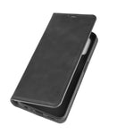 Per OPPO A72 Custodia in pelle con ventosa magnetica per affari retro-pelle con supporto e slot per carte e portafoglio, For OPPO A72