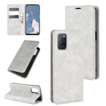 Per OPPO A72 Custodia in pelle con ventosa magnetica per affari retro-pelle con supporto e slot per carte e portafoglio, For OPPO A72