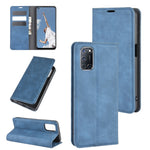 Per OPPO A72 Custodia in pelle con ventosa magnetica per affari retro-pelle con supporto e slot per carte e portafoglio, For OPPO A72