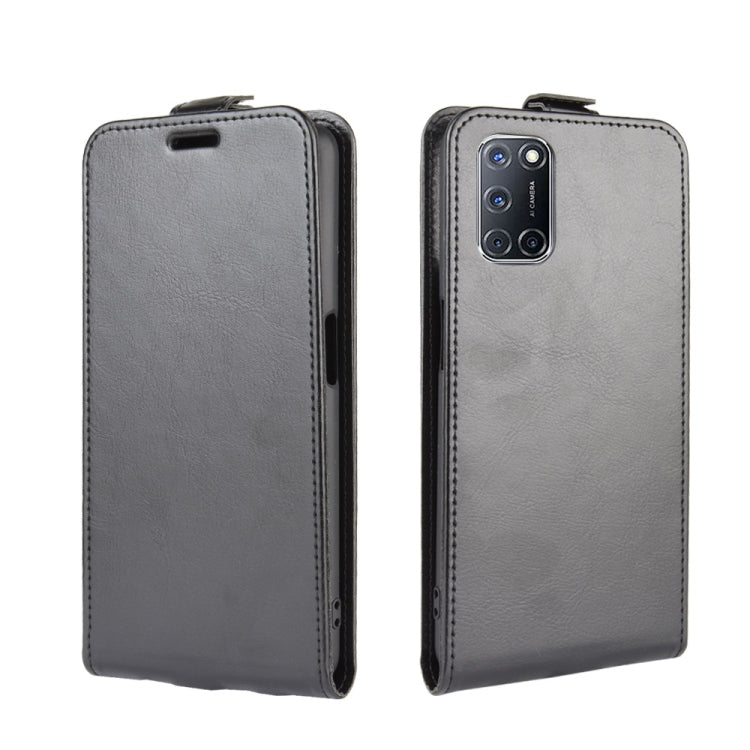 Per OPPO A72 R64 Texture Custodia protettiva in pelle a vibrazione verticale singola con slot per schede e cornice per foto, For OPPO A72