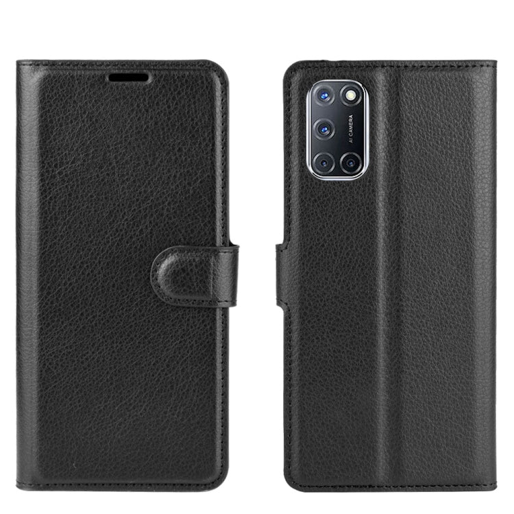 Per OPPO A72/A52 Litchi Texture Custodia protettiva a vibrazione orizzontale con supporto e slot per schede e portafoglio, For OPPO A72