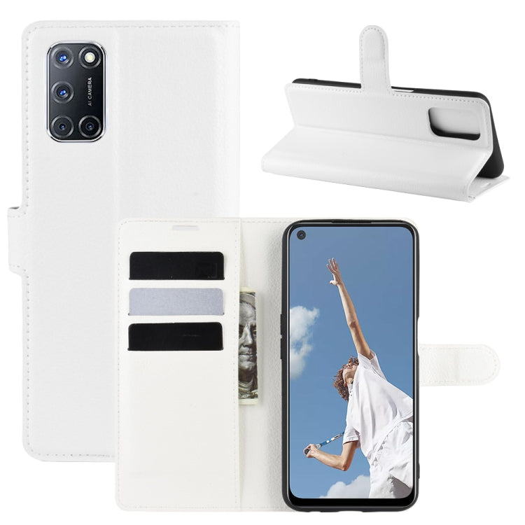 Per OPPO A72/A52 Litchi Texture Custodia protettiva a vibrazione orizzontale con supporto e slot per schede e portafoglio, For OPPO A72