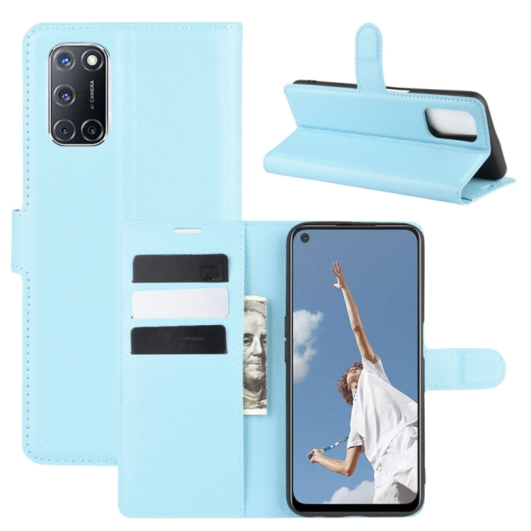 Per OPPO A72/A52 Litchi Texture Custodia protettiva a vibrazione orizzontale con supporto e slot per schede e portafoglio, For OPPO A72
