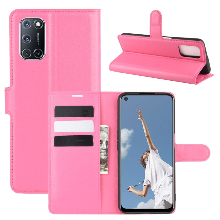 Per OPPO A72/A52 Litchi Texture Custodia protettiva a vibrazione orizzontale con supporto e slot per schede e portafoglio, For OPPO A72