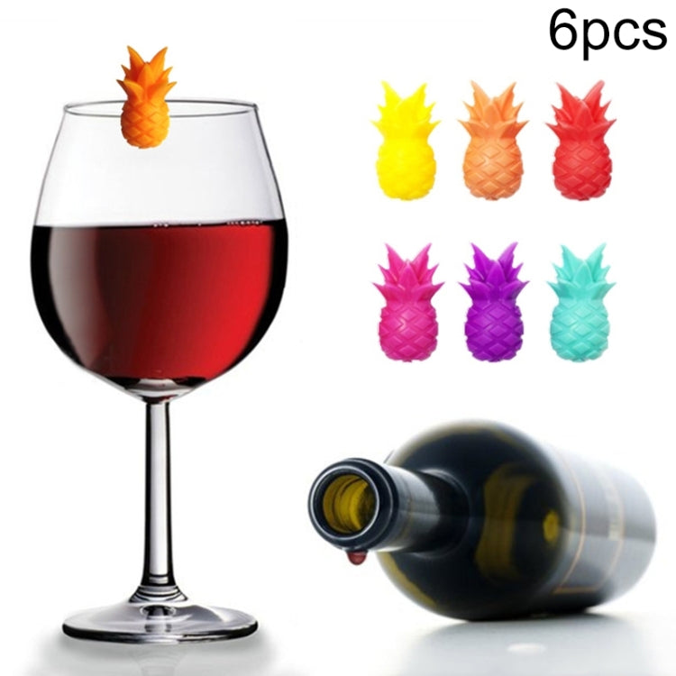 Set 5 bicchieri da vino in silicone a forma di ananas