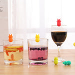 Set 5 bicchieri da vino in silicone a forma di ananas